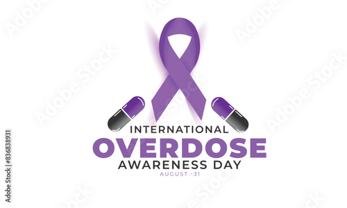 International Overdose awareness day. background, banner, card, poster, template. Vector illustration.