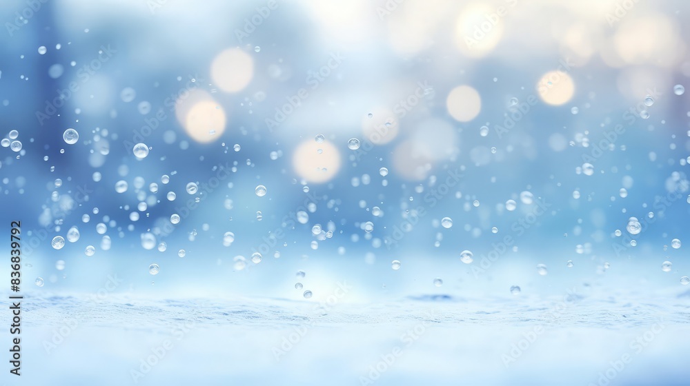 Winter scene with snowcovered ground and gently falling snowflakes, creating a soft bokeh effect, highdefinition, cool blue and white hues, tranquil and peaceful atmosphere, perfect for capturing the Winter scene with snowcovered ground and gently falling snowflakes, creating a soft bokeh effect, highdefinition, cool blue and white hues, tranquil and peaceful atmosphere, perfect for capturing the