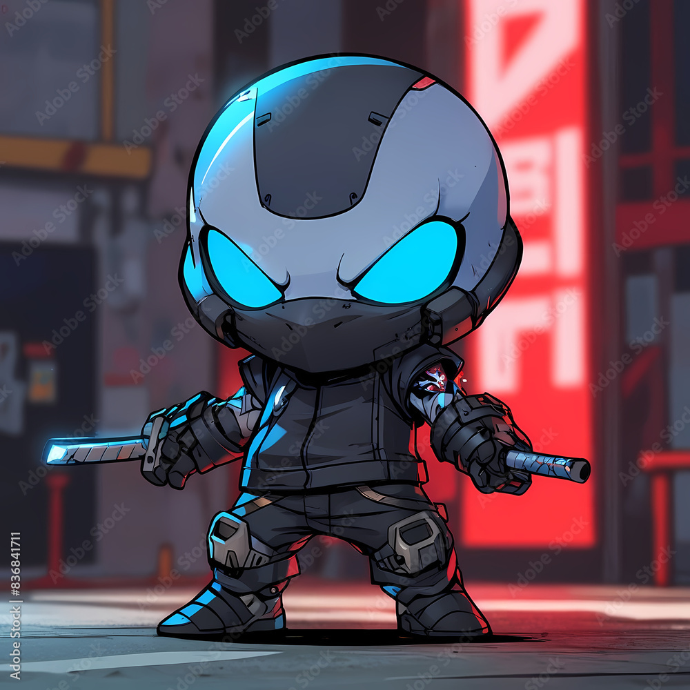 MECHA FERRET TECHWEAR CHARACTER ILLUSTRATION MECHA FERRET TECHWEAR CHARACTER ILLUSTRATION
