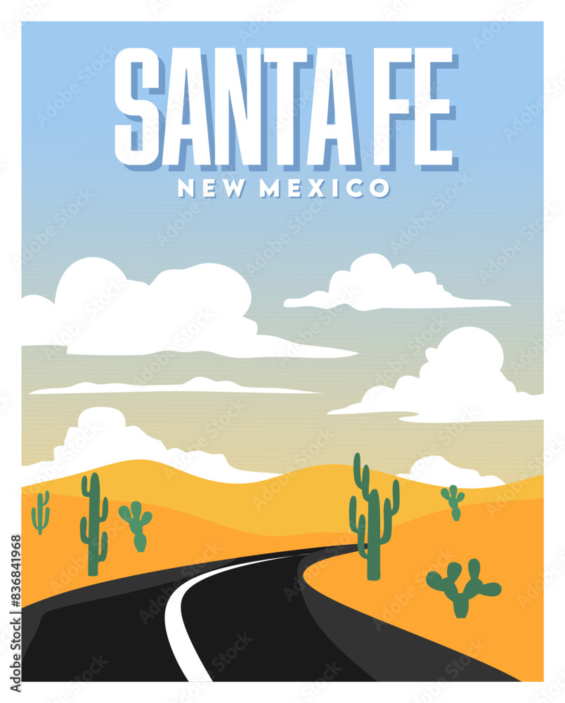 Obraz premium Santa Fe New Mexico with beautiful views