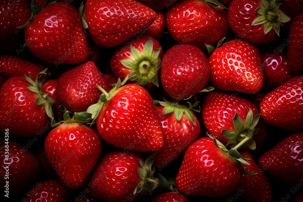 strawberries on wooden background, generative ai strawberries on wooden background, generative ai