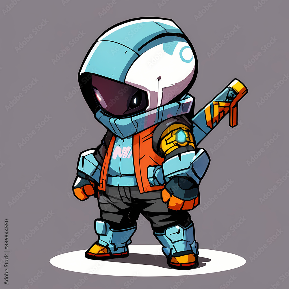 MECHA FERRET TECHWEAR CHARACTER ILLUSTRATION MECHA FERRET TECHWEAR CHARACTER ILLUSTRATION