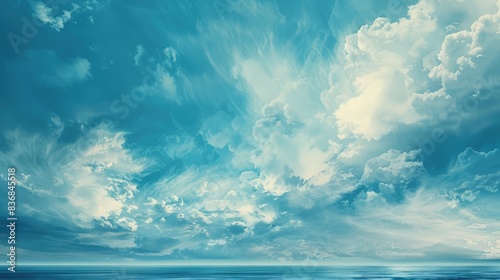 A tranquil sky-blue canvas, softly textured and spacious, perfect for your text overlays.