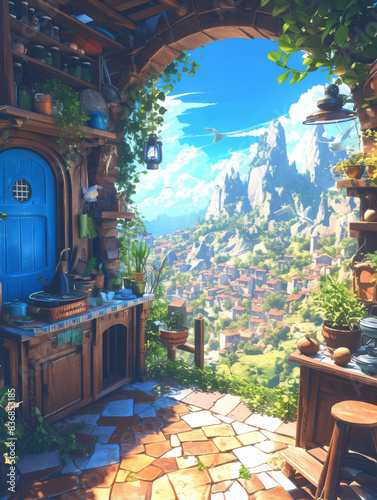 Middle Ages Magic Kitchen Room indoor scene