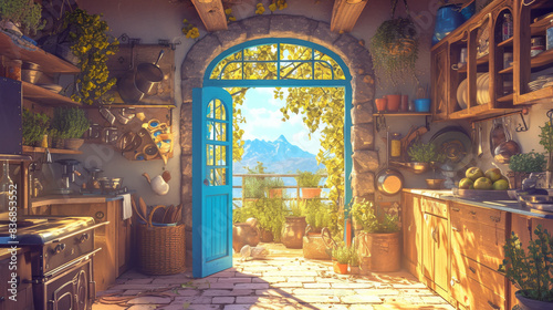 Middle Ages Magic Kitchen Room indoor scene