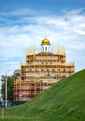 Restoration of the Vladimir Golden Gate.
 A historical monument of the XII century.