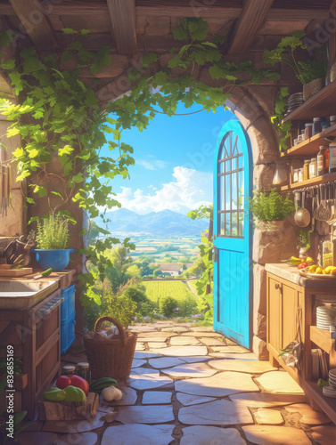 Middle Ages Magic Kitchen Room indoor scene