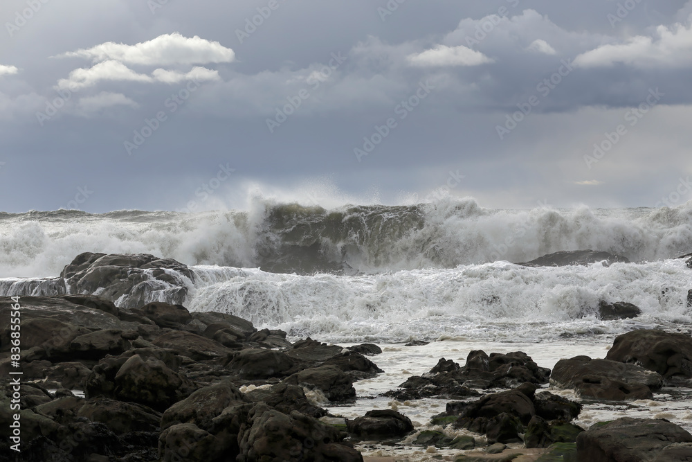 Fototapeta premium Beautiful stormy seascape