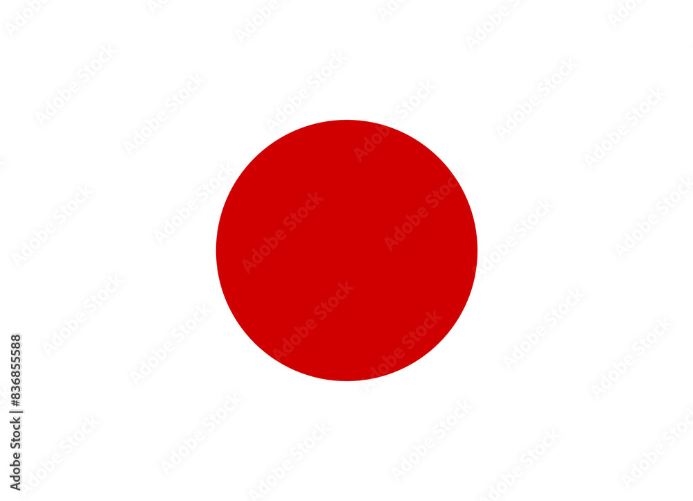 Illustration of the national flag of Japan Illustration of the national flag of Japan