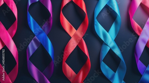 Wallpaper Mural Ribbons on dark background Torontodigital.ca