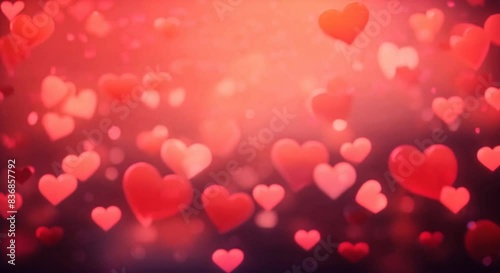 Wallpaper Mural A dreamy scene with pink hearts floating on a soft, pastel background. Perfect for romantic themes, Valentine's Day, or love-related designs. Torontodigital.ca
