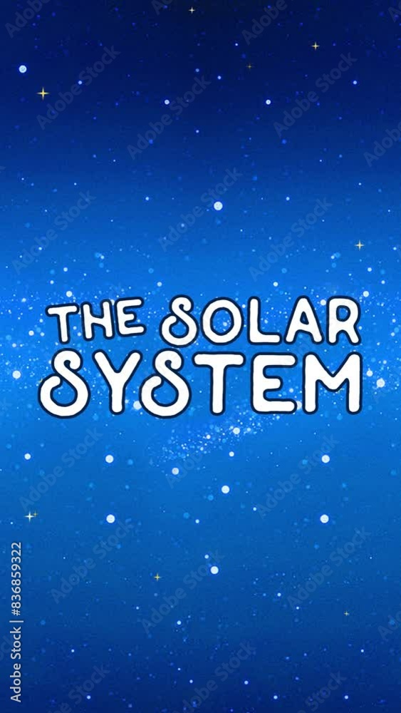 Planetas del Sistema solar para niños,vertical
