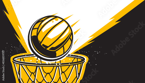 Fényképezés Abstract netball background design. Sports concept