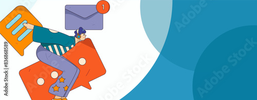 Communicate with consultants flat vector character concept operation hand drawn illustration
