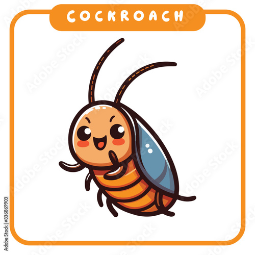 cute cockroaches, coloring book