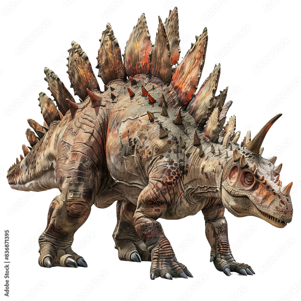 A strikingly detailed, high-resolution illustration of an armored ancient dinosaur with decorative plates and a powerful build. A strikingly detailed, high-resolution illustration of an armored ancient dinosaur with decorative plates and a powerful build.