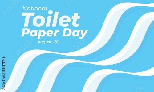 National Toilet Paper day. background, banner, card, poster, template. Vector illustration.
