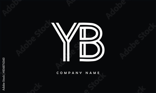YB, BY, Y, B Abstract Letters Logo Monogram photo