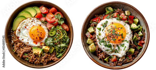 Wallpaper Mural  set of two clipart Machacado con huevo Mexican dish on a plate seen from above on transparent background Traditional Mexic dish  Torontodigital.ca