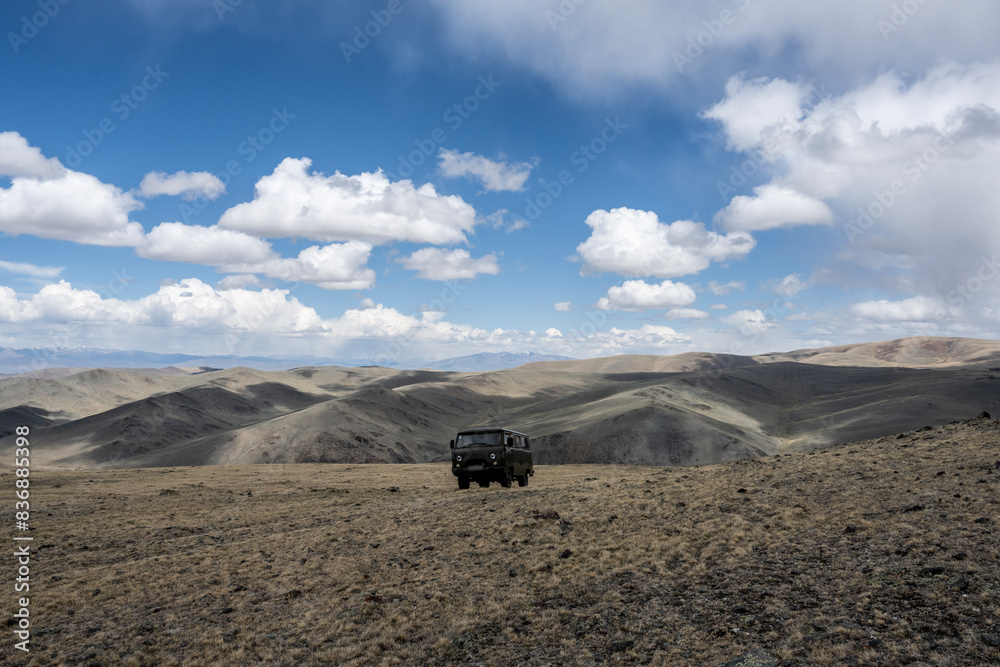 landscape of the surroundings of the village of Kosh Agach mountains with lakes and unusual landscapes in the southern regions of Altai in May landscape of the surroundings of the village of Kosh Agach mountains with lakes and unusual landscapes in the southern regions of Altai in May