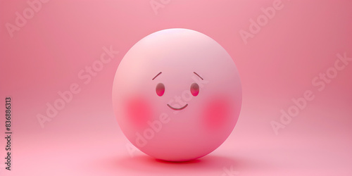 Embarrassment (Pink): A blushing face represented by a circle with rosy cheeks