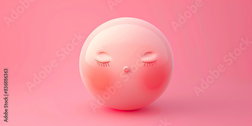 Embarrassment (Pink): A blushing face represented by a circle with rosy cheeks