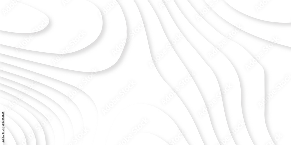 Background with lines Modern white carve wave line abstract luxury 3d papercut background. Abstract Luxury paper cut background.