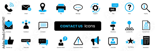 contact us icon set