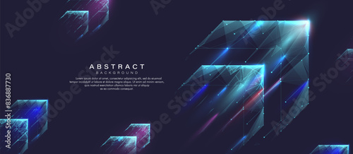Up arrow icon. Arrow sign. Business arrow direction to success. Low polygonal, wireframe, linear and mesh illustration