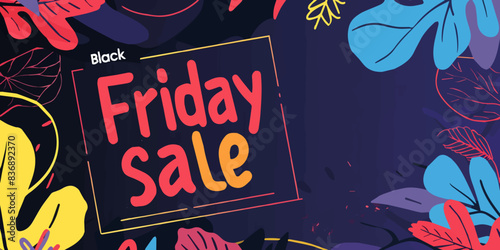 Black friday sale banner with copy space
