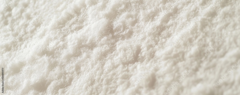 A close-up view of soft, off-white felt material with a frosted appearance. The delicate texture and subtle lighting create a sense of warmth and coziness, perfect for winter-themed designs A close-up view of soft, off-white felt material with a frosted appearance. The delicate texture and subtle lighting create a sense of warmth and coziness, perfect for winter-themed designs