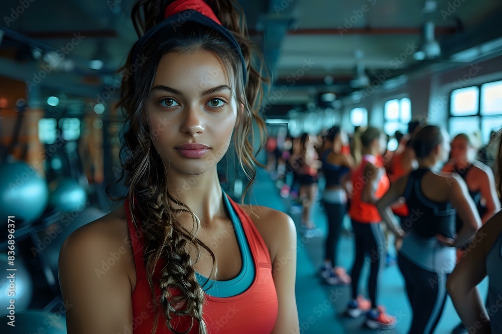 Modern Gym Setting with Professional Exercise Specialist Modern Gym Setting with Professional Exercise Specialist