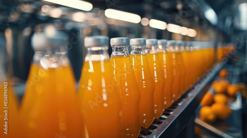 Bottles on a conveyor belt