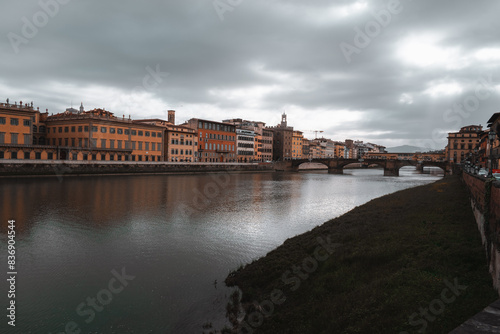 View of the city of Florence from one of the banks of the Arno River