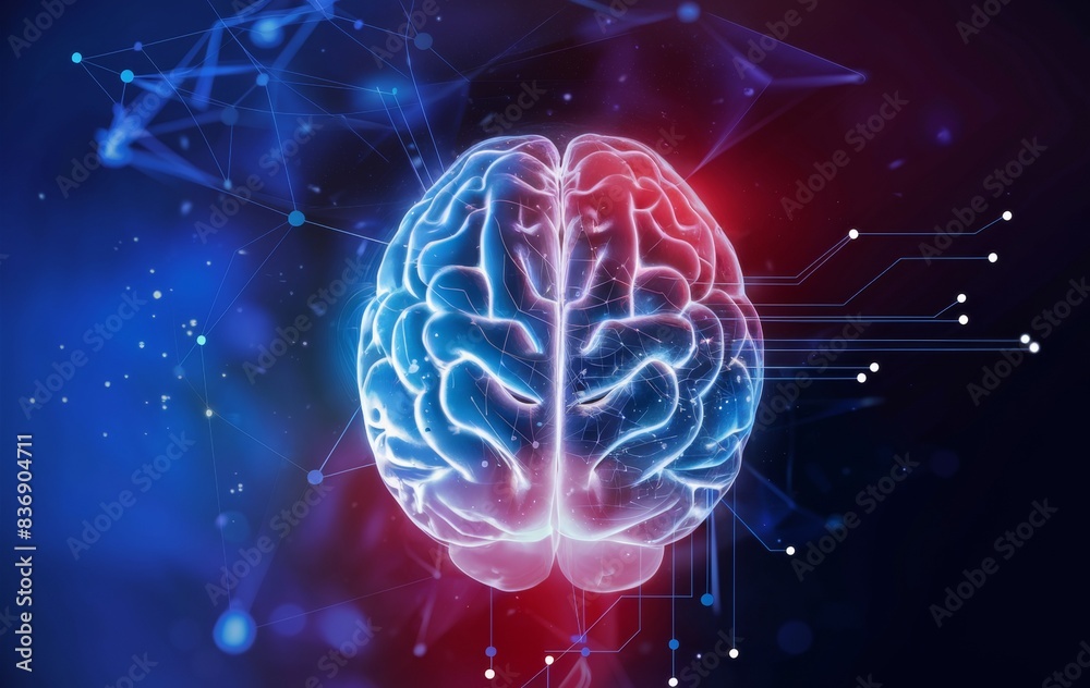 Fototapeta premium A digital representation of a human brain