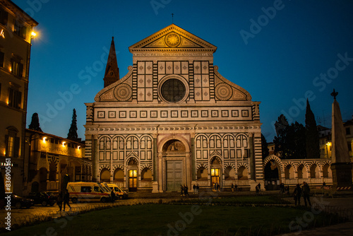 Façade of the Basilica di Santa Maria Novella in Florence