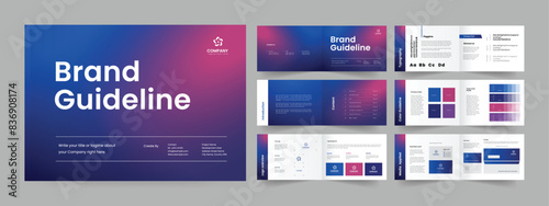 brand guidelines layout design and logo brand guideline template