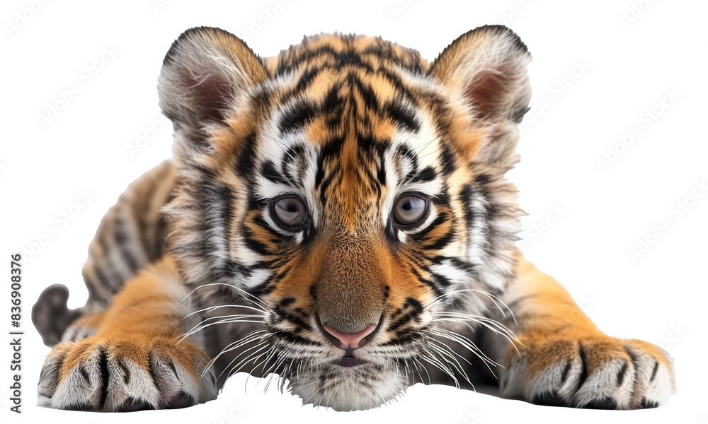 Obraz premium bengal tiger isolated on white background