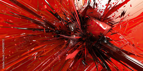 Anger (Red): A series of sharp, angular lines representing anger or frustration