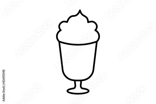 Milkshake icon. icon related to fast food. suitable for web site, app, user interfaces, printable etc. line icon style. simple vector design editable