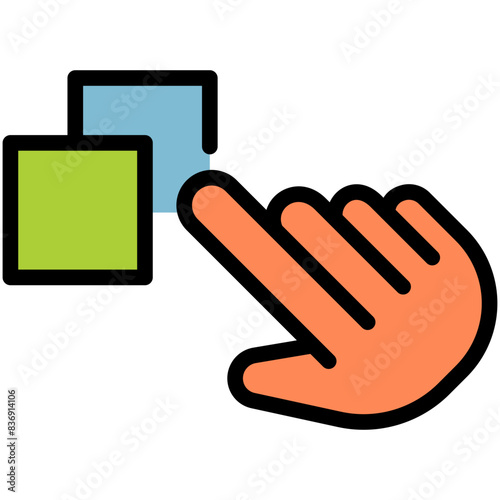 drag filled line icon
