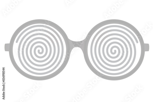 Retro swirl glasses. vector illustration