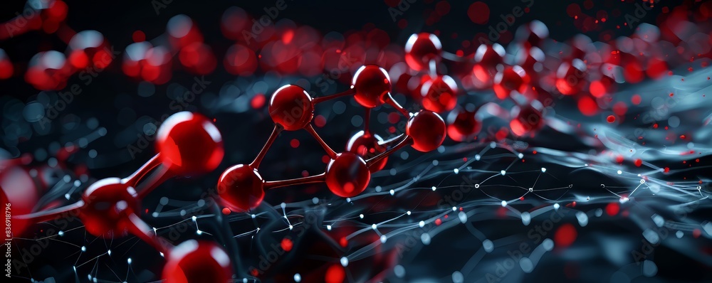 Red Spheres Connected In Network Red Spheres Connected In Network