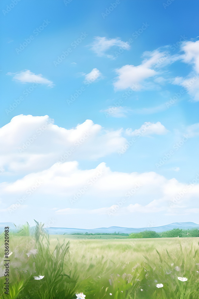 blue sky in summer