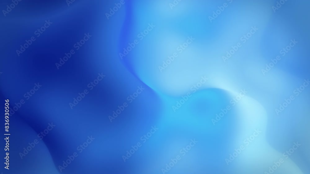 Blue gradient smooth fluid waves flowing abstract tech background. Seamless loop animation. 4K footage