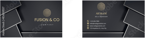 Black Gold Silver Company Business Card