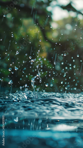 close-up water splash  drops  rain