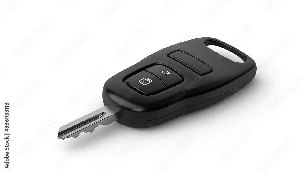 Modern car flip key isolated on white Modern car flip key isolated on white