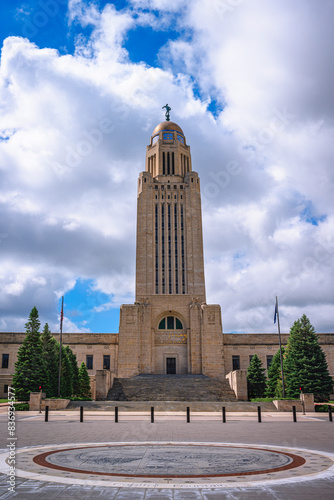 The Nebraska State Capitol, home to the Nebraska Legislature, the only unicameral state legislature in the United States photo