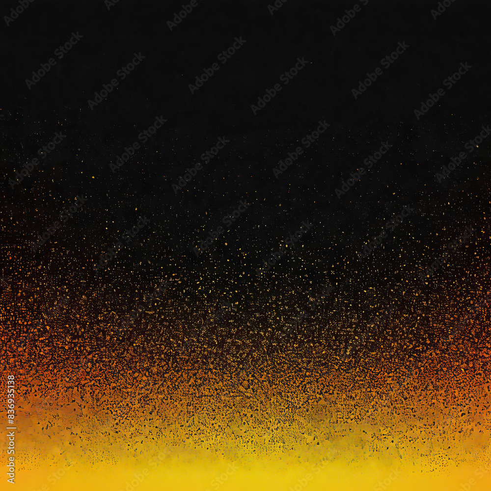 Fototapeta premium 3d color gradient grainy background orange, gold and black. Grainy unforgettable abstract background. Texture illustration.